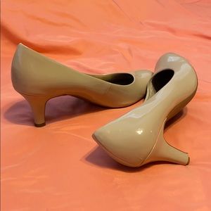 Beige high heels